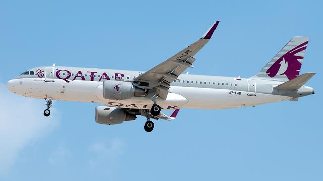 A7-LAD:Airbus A320-200:Qatar Airways